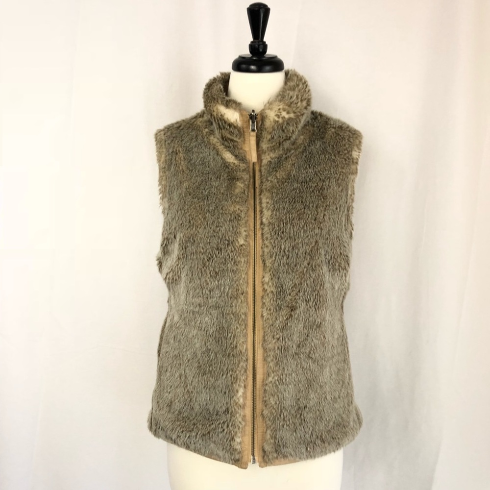GAP reversible fur vest